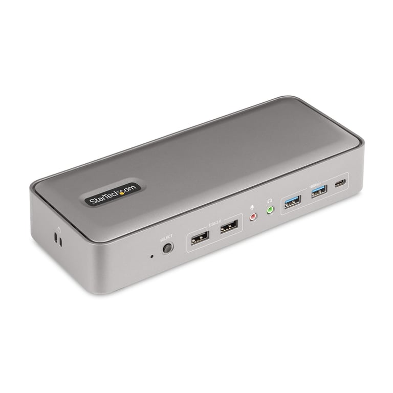 StarTech 129UE-USBC-KVM-DOCK przełącznik KVM Srebrny