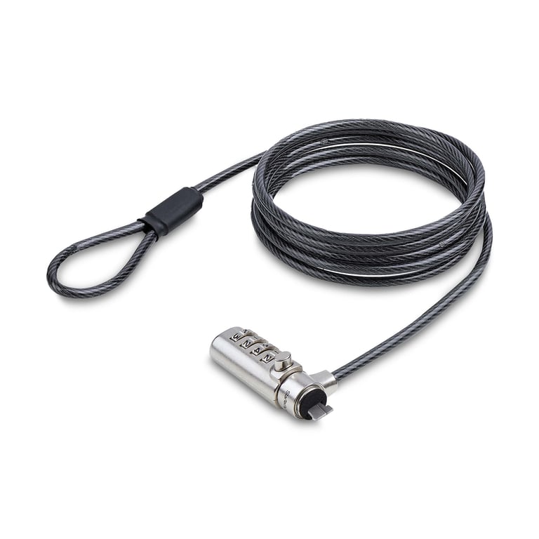 StarTech SSTDC4D-LAPTOP-LOCK zapięcie do kabli Czarny, Srebrny 2 m