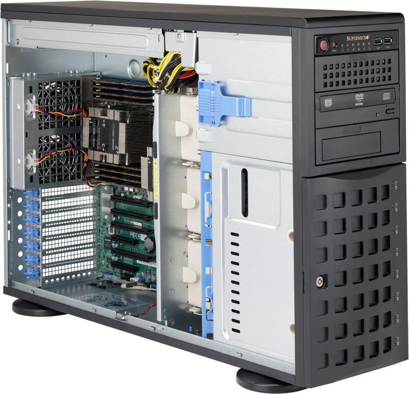 Supermicro CSE-745BAC-R1K23B-SQ zabezpieczenia & uchwyty komputerów Full Tower Czarny 1230 W