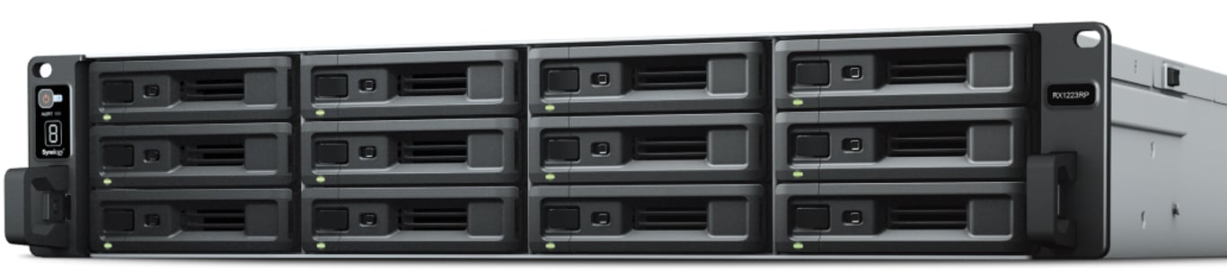 Synology RX1223RP obudowa do dysków twardych Obudowa HDD/SSD Czarny 2.5/3.5