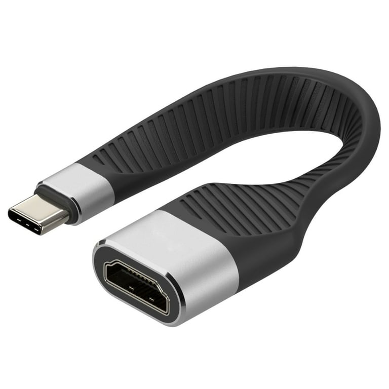 Techly ICOC-USBC-FL-HD4K adapter kablowy 0,136 m USB Type-C HDMI Typu A (Standard) Czarny