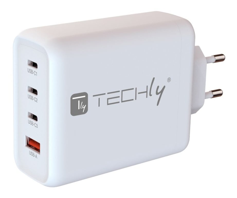 Techly IPW-PD140W-WH ładowarka do urządzeń przenośnych Power bank, Smartfon, Tablet, Uniwersalne Biały Prąd przemienny Szybkie ładowanie Wewnętrzna