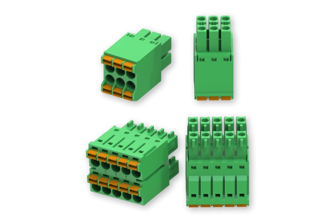 Teltonika PR5MEC15 blok zaciskowy 2 x 5, 2 x 3 Zielony