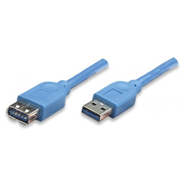 Techly ICOC-U3-AA-005-EX kabel USB 0,5 m USB 3.2 Gen 1 (3.1 Gen 1) USB A Niebieski