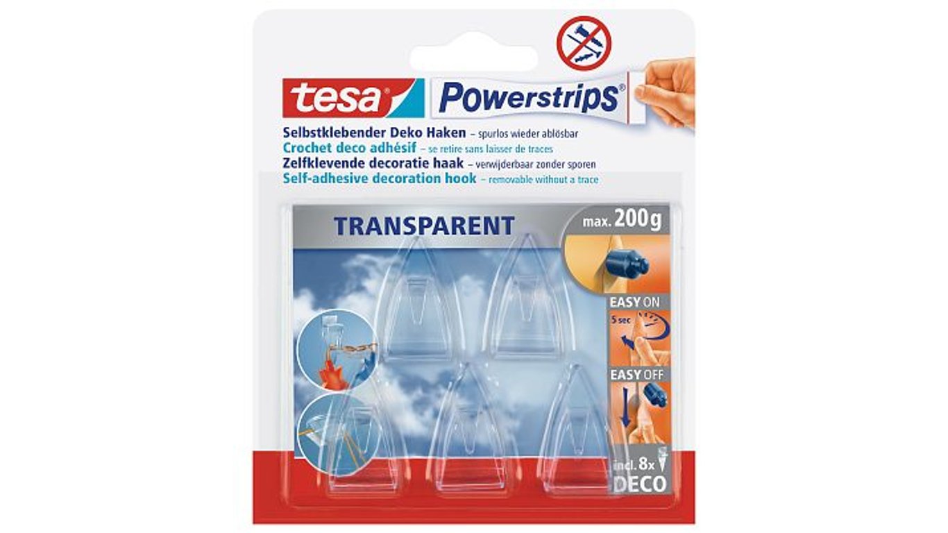 TESA 58900-00013-20 wieszak Wewnętrzna Uniwersalny hak Biały 5 szt.