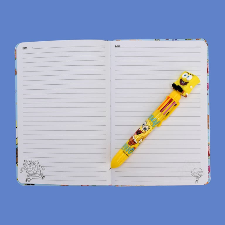 Thumbs Up SpongeBob notatnik A5 80 ark. Jasny Niebieski, Wielobarwny