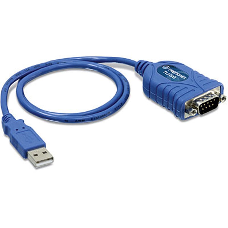 Trendnet TU-S9 kabel równoległy Niebieski USB Typu-A DB-9