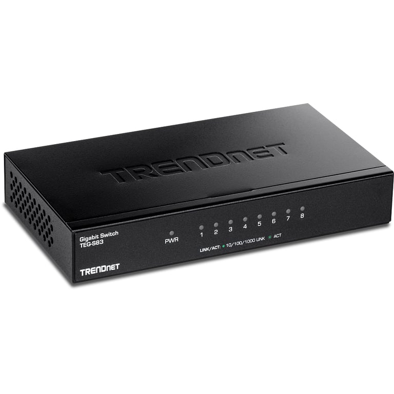Trendnet TEG-S83 łącza sieciowe Żaden