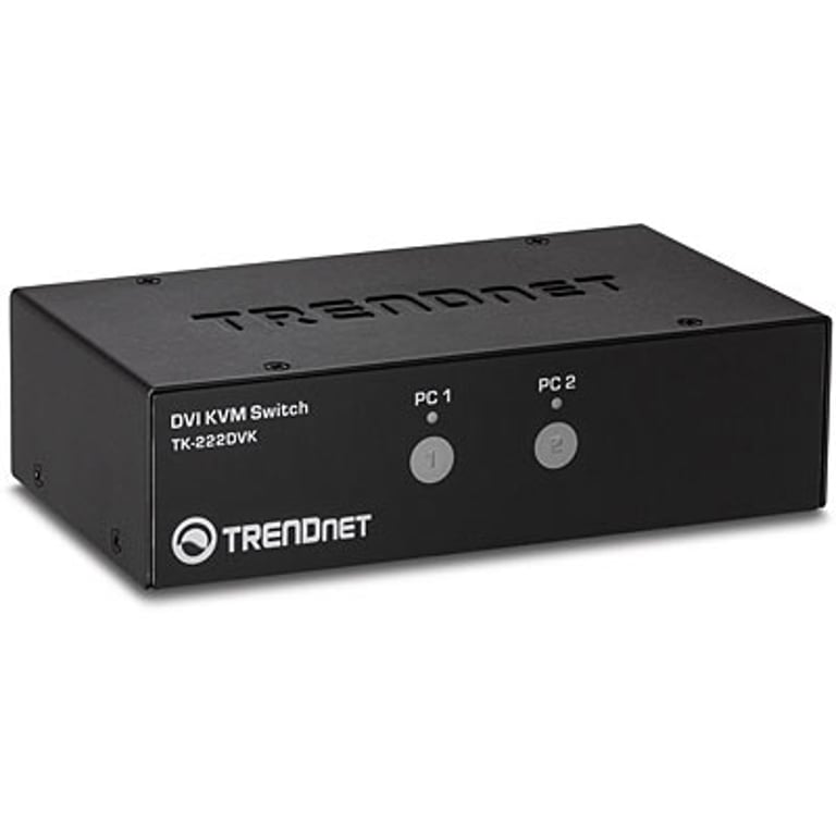 Trendnet TK-222DVK przełącznik KVM Czarny