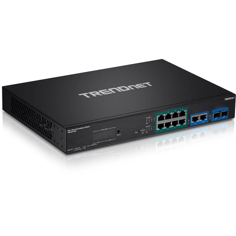 Trendnet TPE-3012LS łącza sieciowe Zarządzany Gigabit Ethernet (10/100/1000) Obsługa PoE 1U Czarny