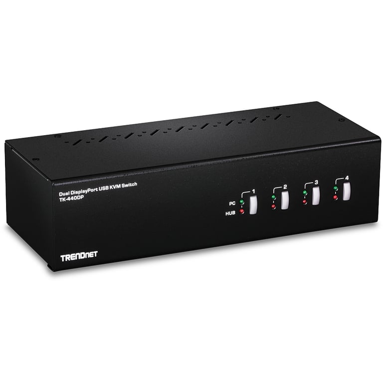 Trendnet TK-440DP przełącznik KVM Czarny, Srebrny