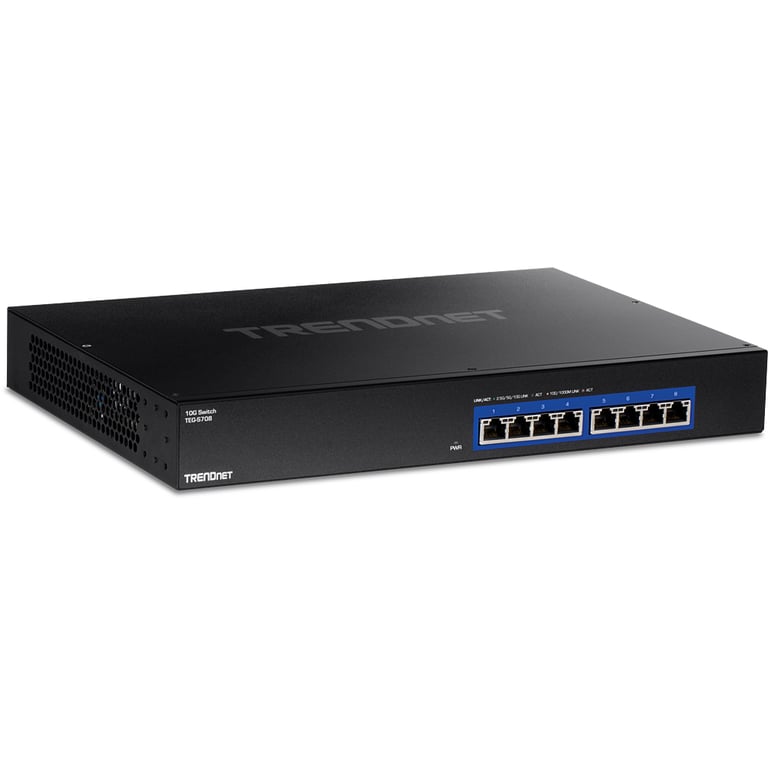 Trendnet TEG-S708 łącza sieciowe Czarny