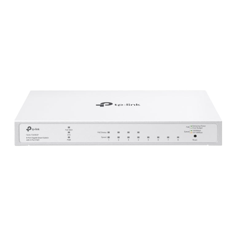 TP-Link FESTA FS308GP łącza sieciowe Zarządzany Gigabit Ethernet (10/100/1000) Obsługa PoE Biały