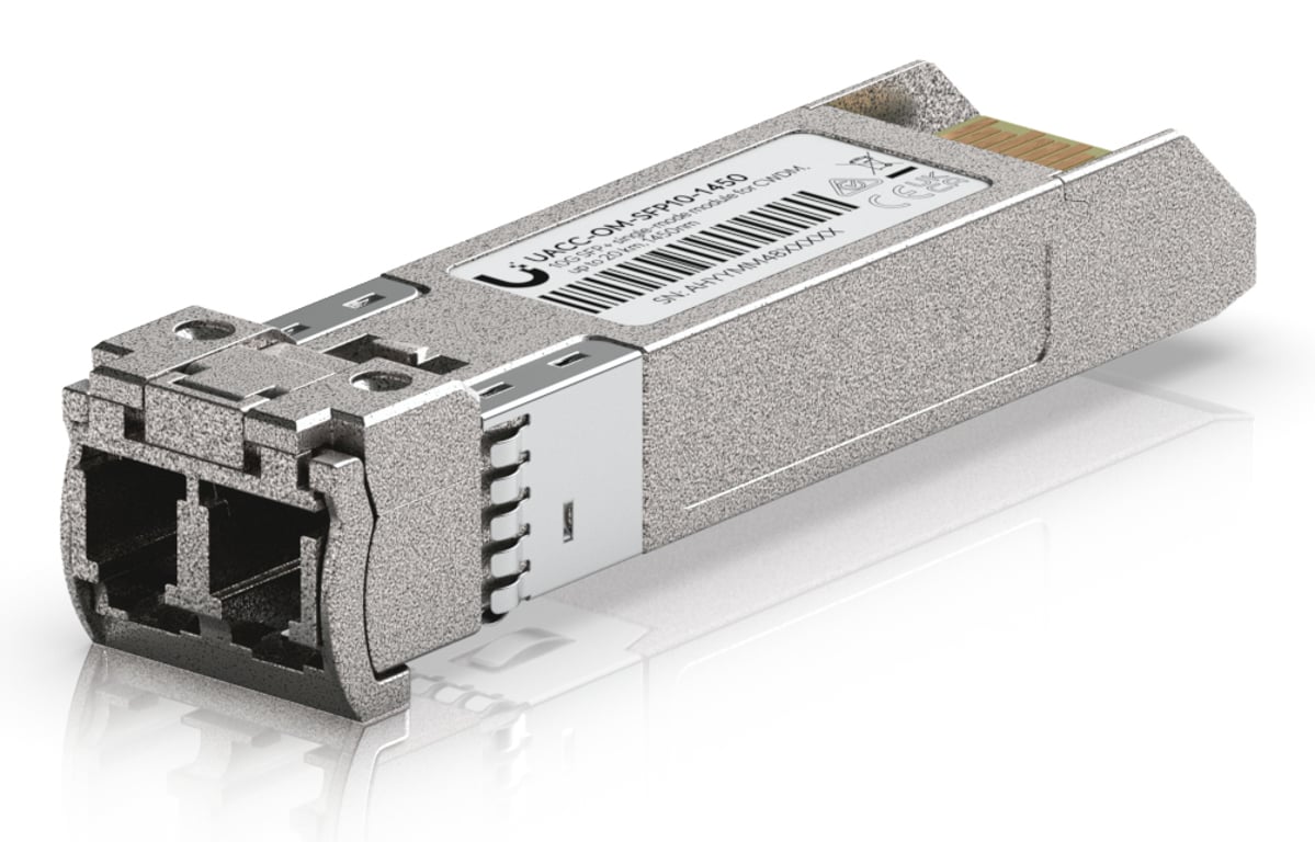Ubiquiti UACC-OM-SFP10-1450 moduł przekaźników sieciowych Swiatłowód 11300 Mbit/s SFP+ 1450 nm