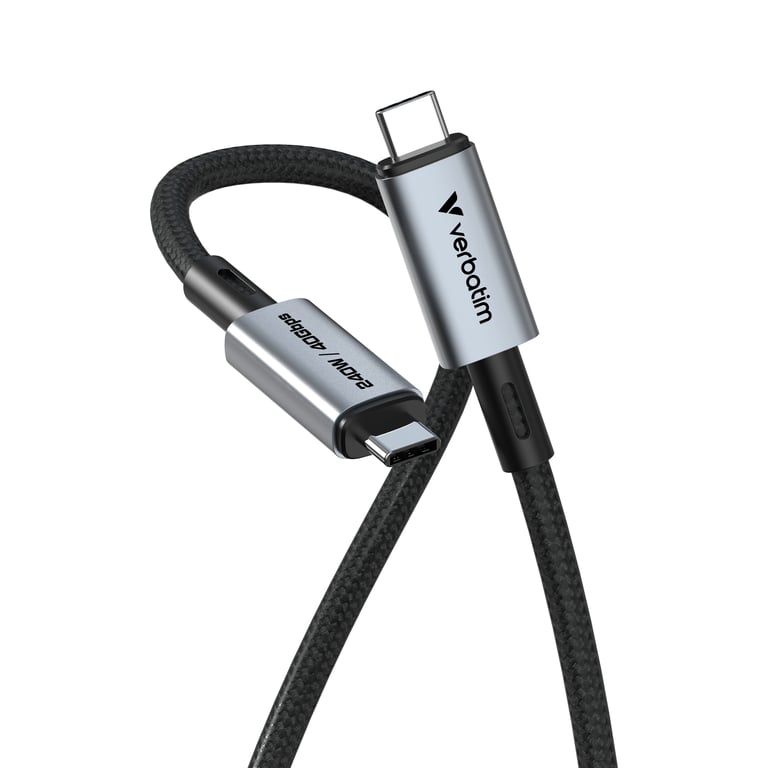 Verbatim 31847 kabel USB USB4 Gen 2x2 1,2 m USB C Czarny
