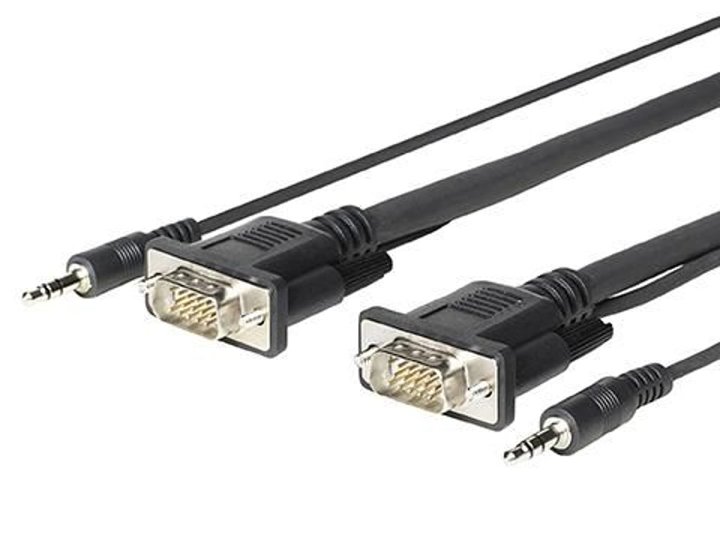 Vivolink PROVGAMCS1.8 adapter kablowy 1,8 m VGA (D-Sub) + 3.5mm Czarny