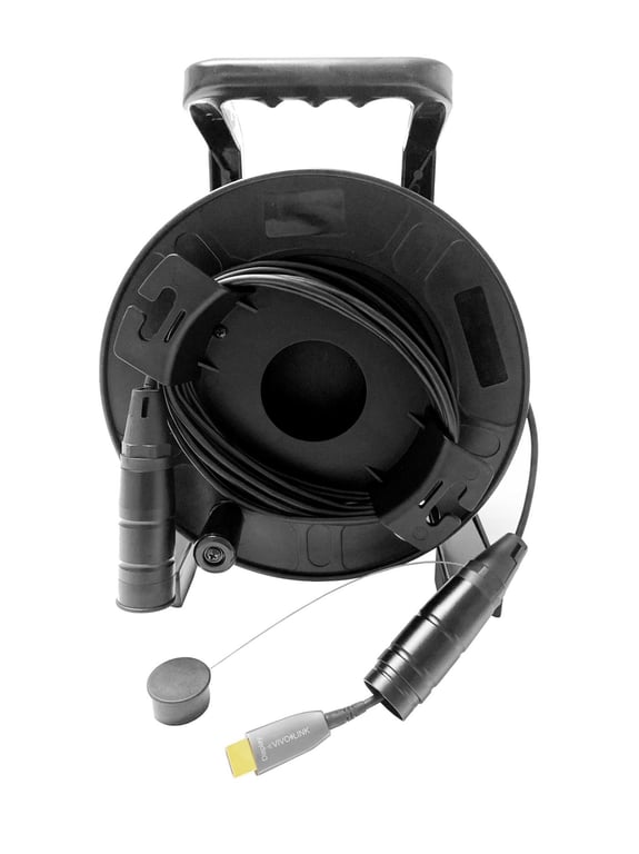 Vivolink PROHDMIOP100-DRUM kabel HDMI 100 m HDMI Typu A (Standard) Czarny