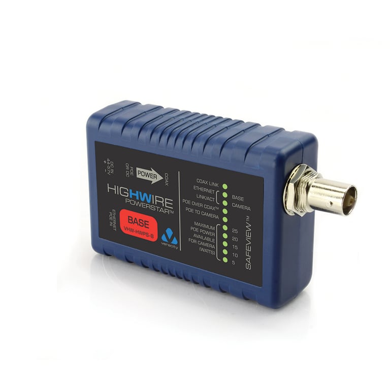 Veracity VHW-HWPS-B konwerter sieciowy Wewnętrzny 100 Mbit/s Niebieski