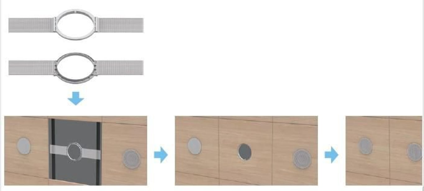 Vivolink VLSPMTC-MOUNT montaż głośników Sufit Metal Srebrny