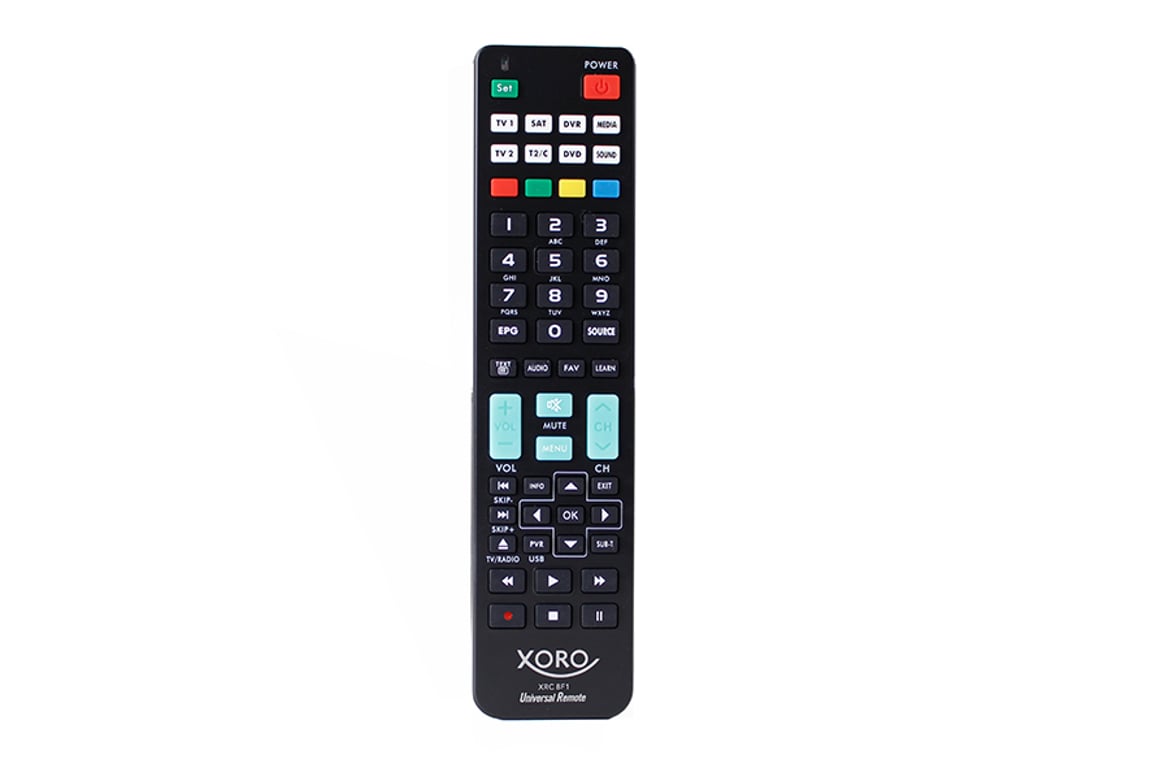 Xoro XRC 8F1 pilot RF Wireless TV set-top box Naciśnij przyciski