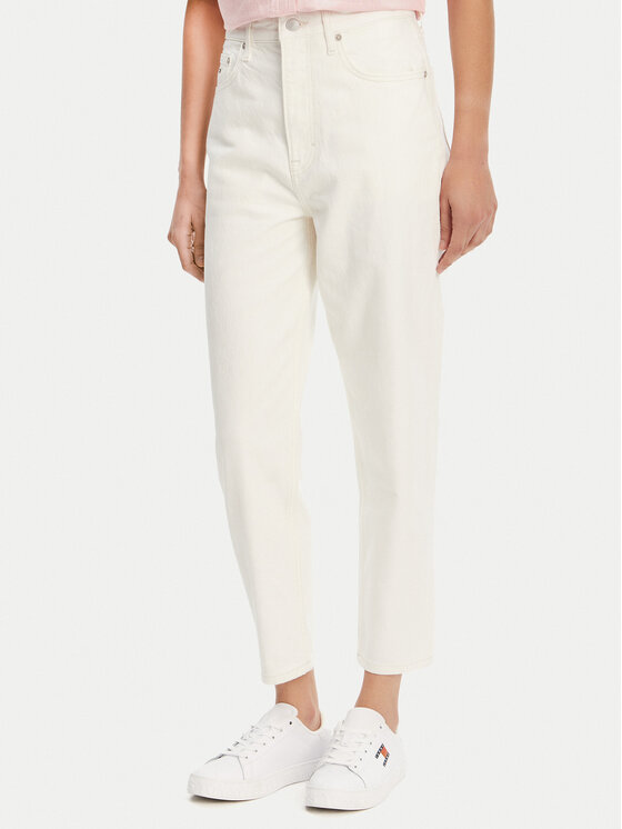 Tommy Jeans Jeansy DW0DW20042 Beżowy Mom Fit