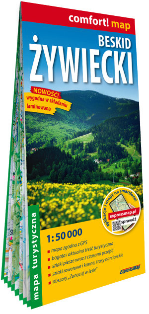 Beskid Żywiecki laminowana mapa turystyczna 1:50 000