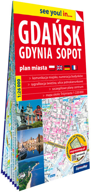 Gdańsk, Gdynia, Sopot. Plan miasta 1:26 000
