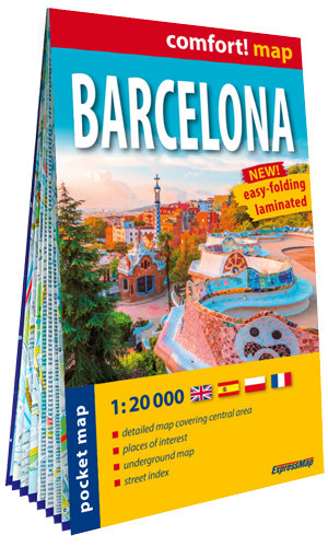 Barcelona (Barcelona) kieszonkowy laminowany plan miasta 1:20 000