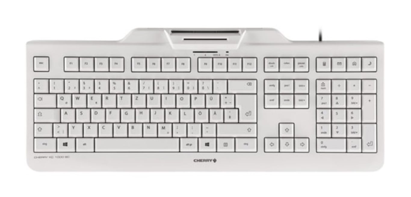 CHERRY KC 1000 SC klawiatura USB Swiss Szary JK-A0100CH-0