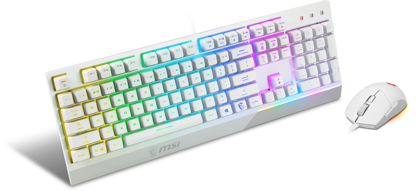 MSI S11-04DE305-CLA klawiatura Dołączona myszka USB QWERTY Włoski Biały