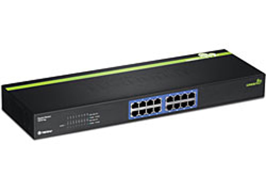 Trendnet TEG-S16G łącza sieciowe Nie zarządzany Czarny
