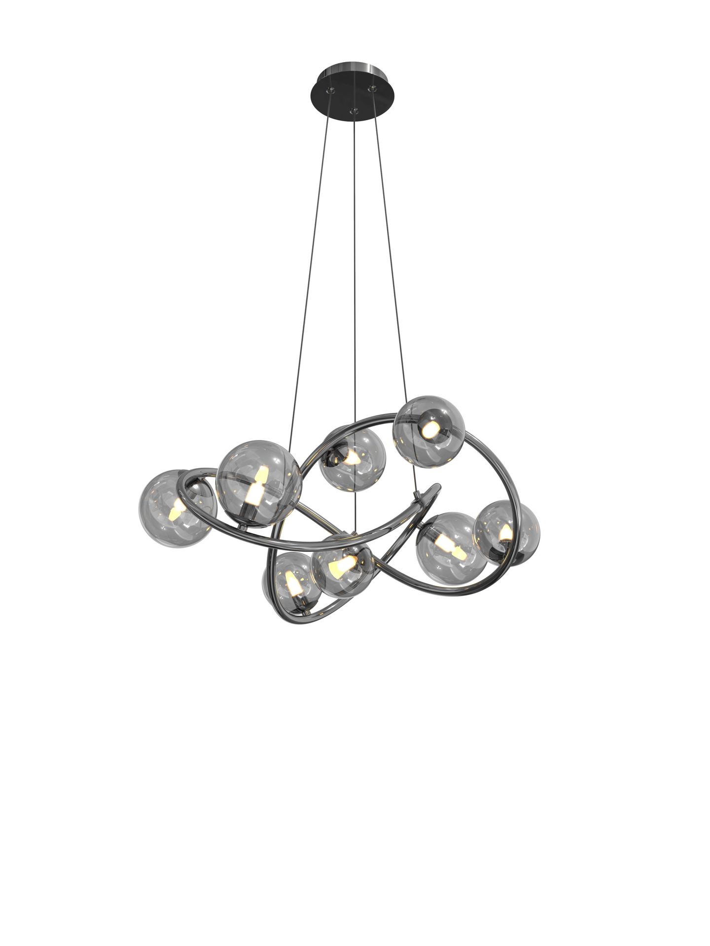 Lampa wisząca z dymionymi kloszami WF 7014-805 z serii NANCY
