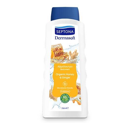 Septona Żel pod prysznic Organic Honey & Ginger, 750 ml