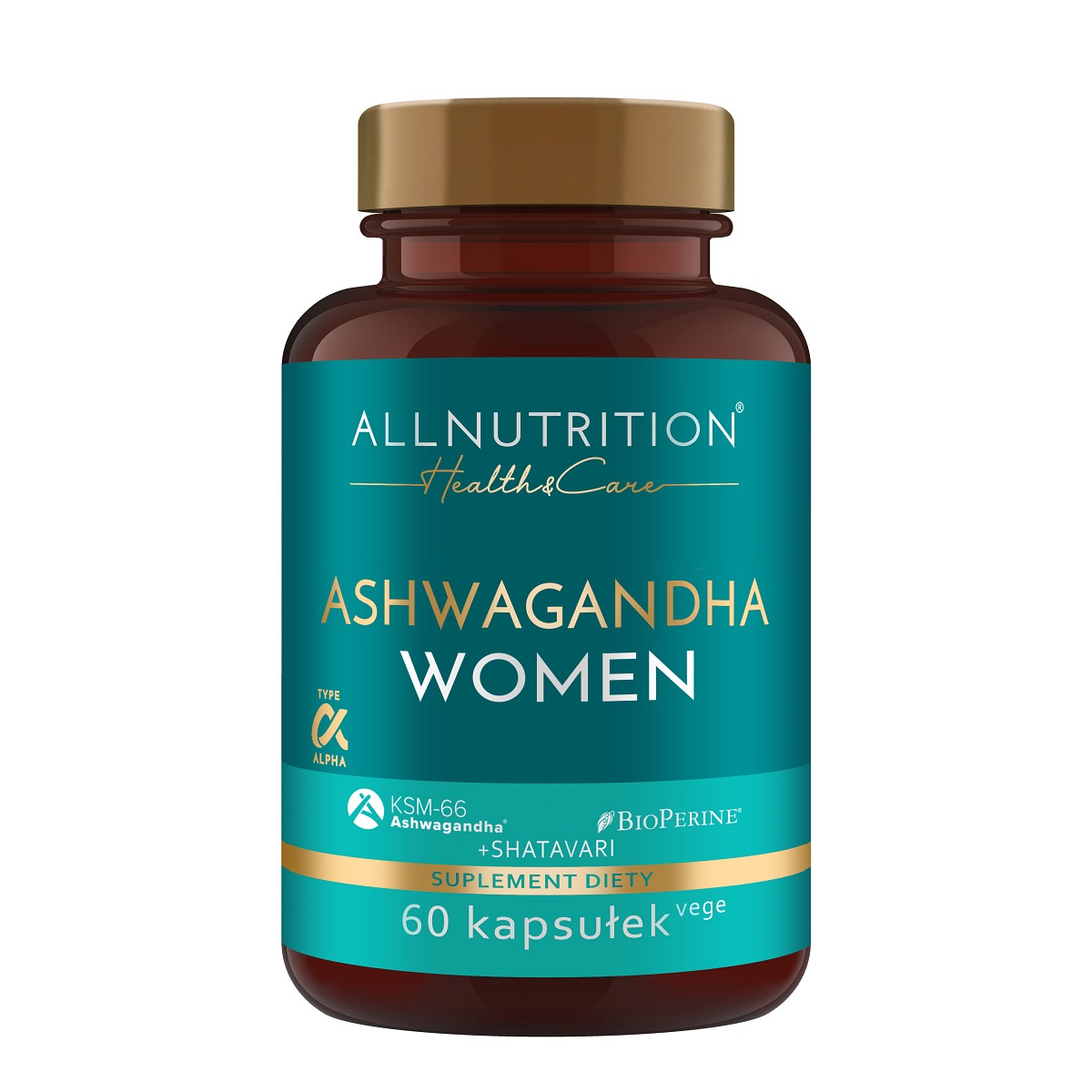 Allnutrition Health&Care Ashwagandha Women Suplement diety 60 kaps.