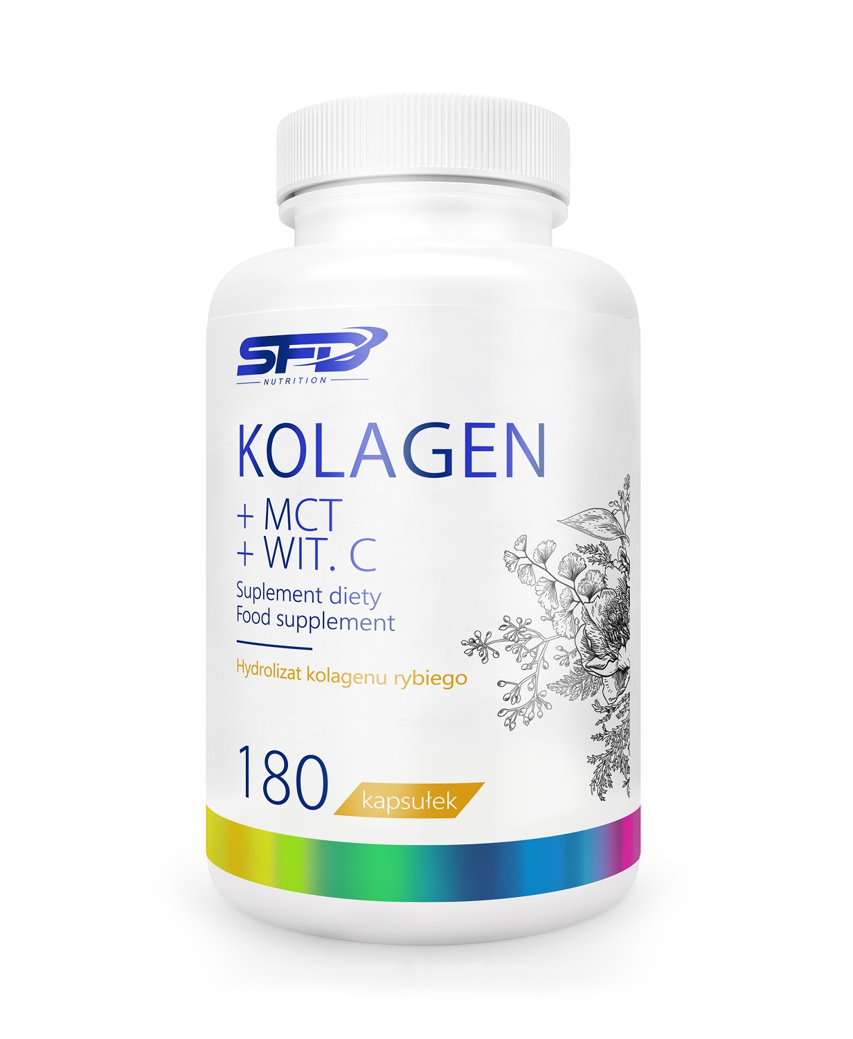 SFD Kolagen + MCT + Witamina C, 180 kaps.