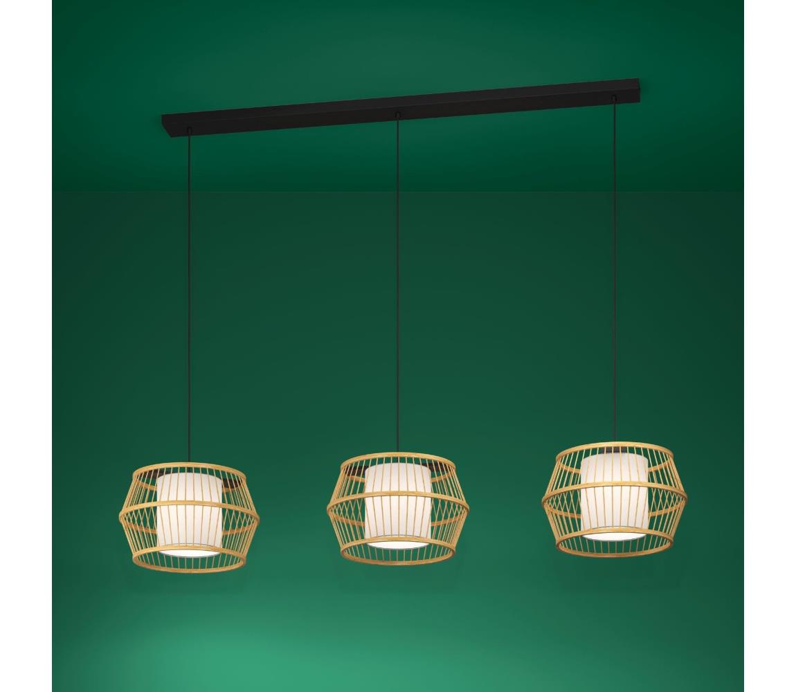 Eglo 390234 - Żyrandol na lince MONTERROSO 3xE27/40W/230V brązowy