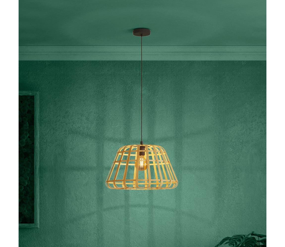 Eglo 390151 - Żyrandol na lince MONTEZUELO 1xE27/40W/230V śr. 50 cm brązowy