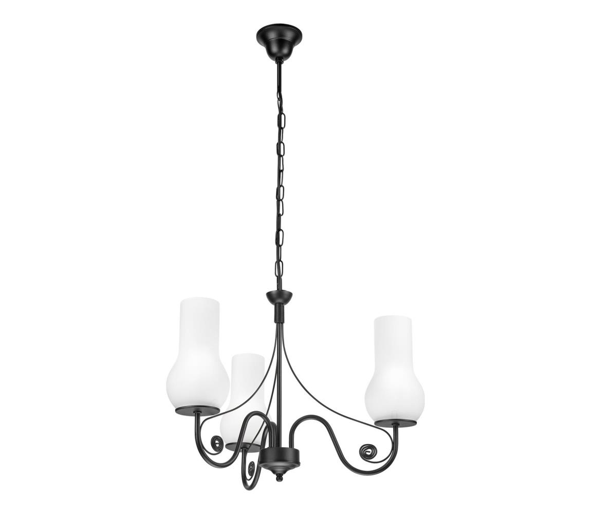 Brilagi - Żyrandol na łańcuchu COTTAGE 3xE14/40W/230V czarny/biały