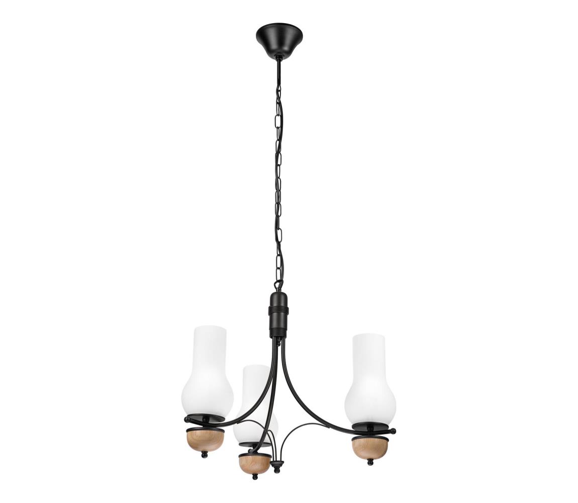 Brilagi - Żyrandol na łańcuchu COTTAGE 3xE14/40W/230V buk/biały