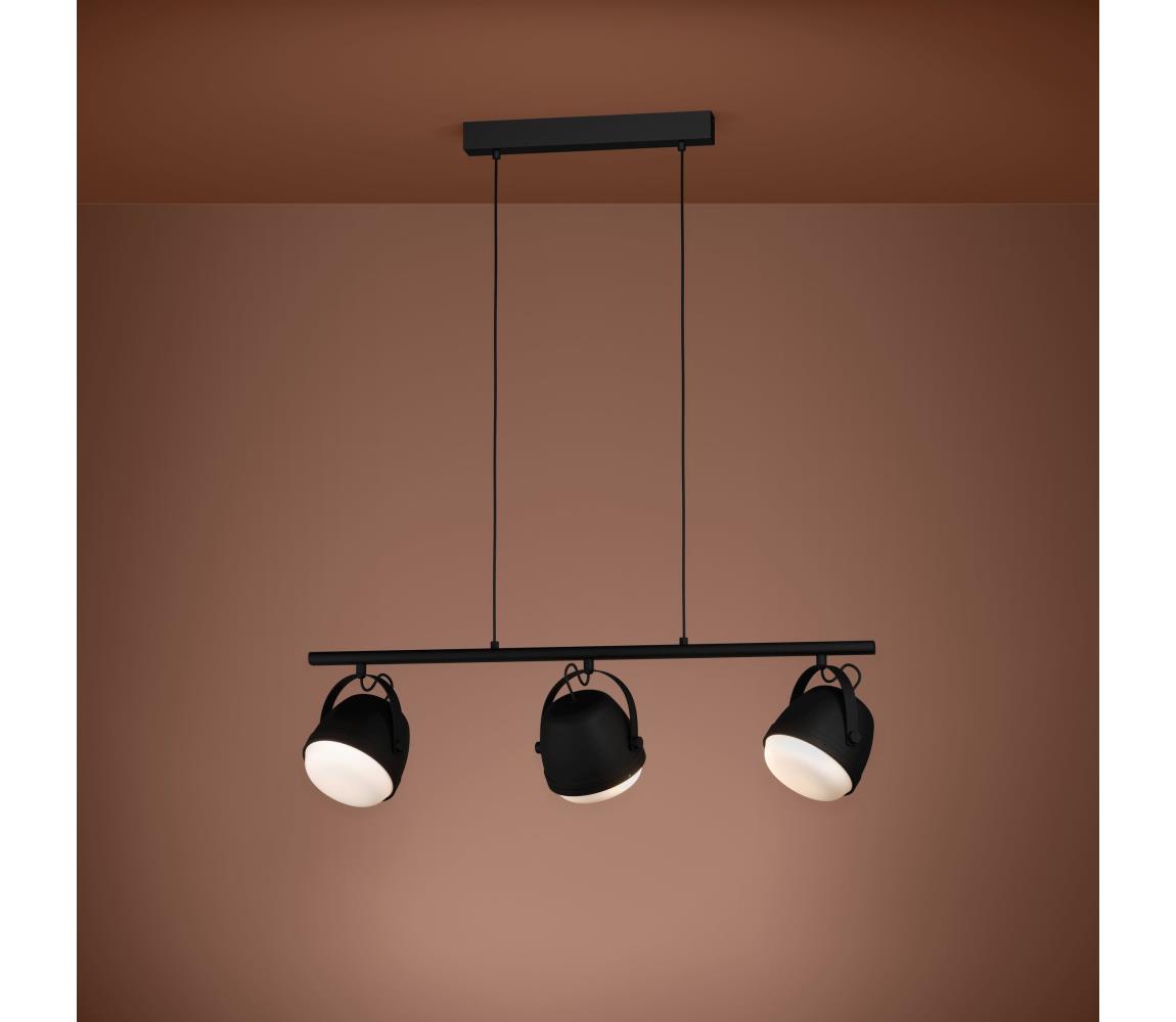 Eglo 390046 - Żyrandol na lince UPANEMA 3xE27/28W/230V czarny