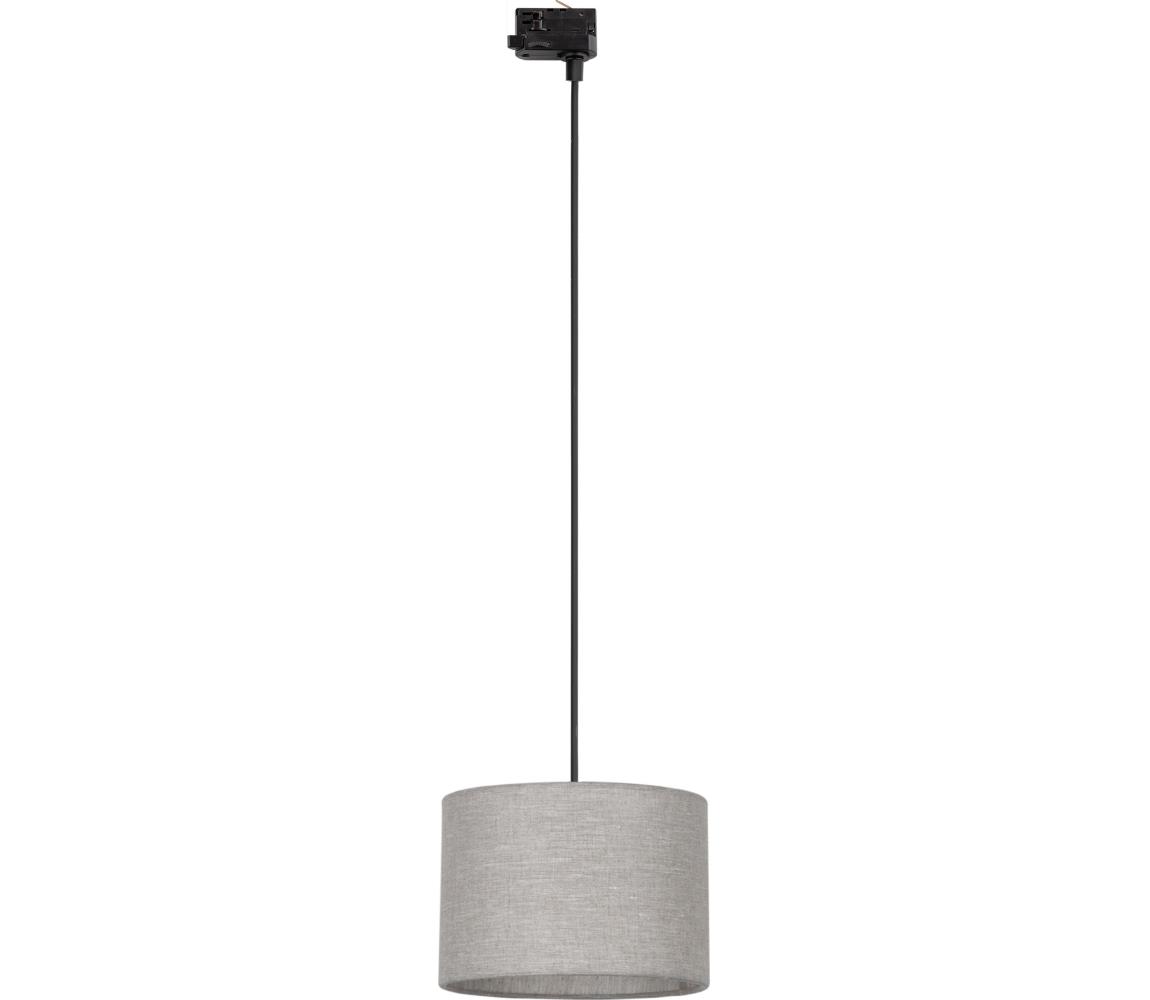 Żyrandol na lince do 3-faz. syst. szynowego TRACER 1xE27/15W/230V śr. 30 cm czarny/szary