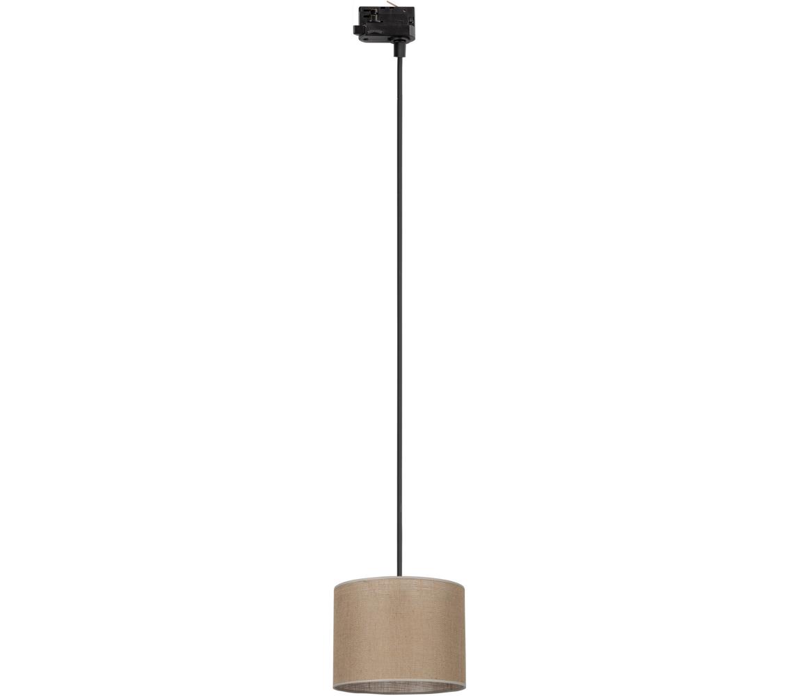 Żyrandol na lince do 3-faz. syst. szynowego TRACER 1xE27/15W/230V śr. 20 cm czarny/brązowy