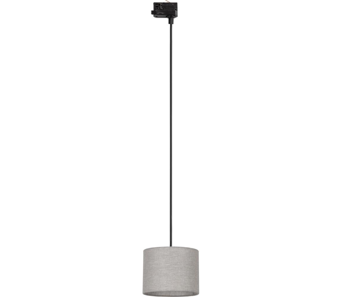 Żyrandol na lince do 3-faz. syst. szynowego TRACER 1xE27/15W/230V śr. 20 cm czarny/szary