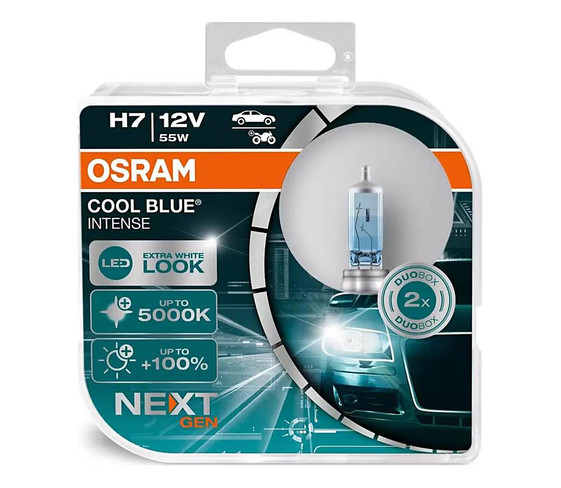 ZESTAW 2x Żarówka samochodowa COOL NIEBIESKI H7 PX26d/55W/12V 5000K - Osram