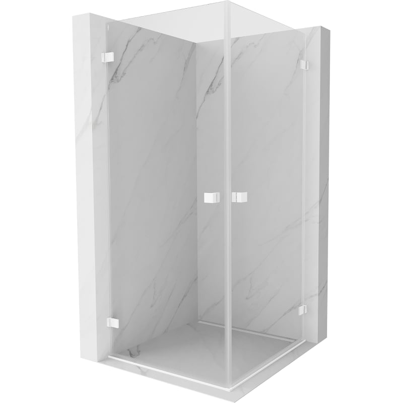 Mexen Lunar-B Duo kabina prysznicowa uchylna 85 x 85 cm, transparent, biała - 832-085L-085P-20-00