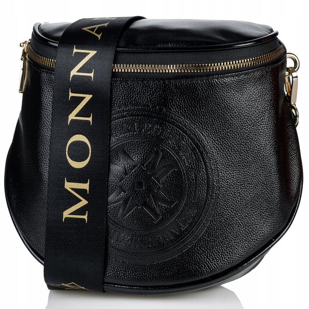 TOREBKA Damska Listonoszka MONNARI NERKA z logo Efektowna Saszetka