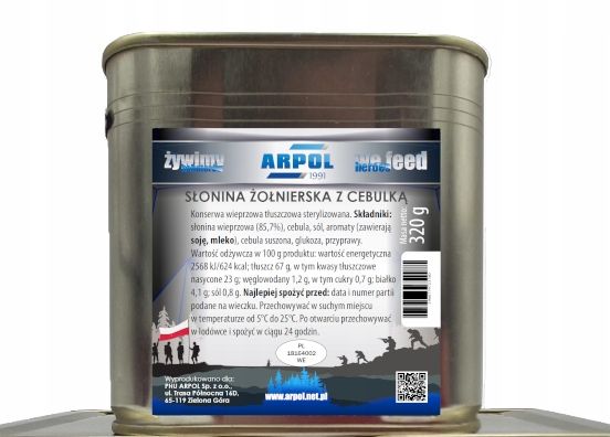 Słonina żołnierska z cebulką 320 g