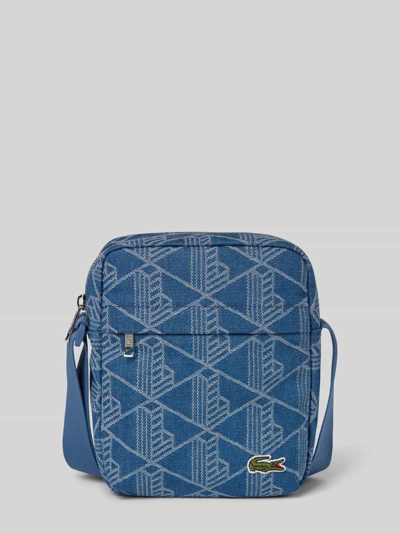 Torba na ramię z materiału stylizowanego na denim