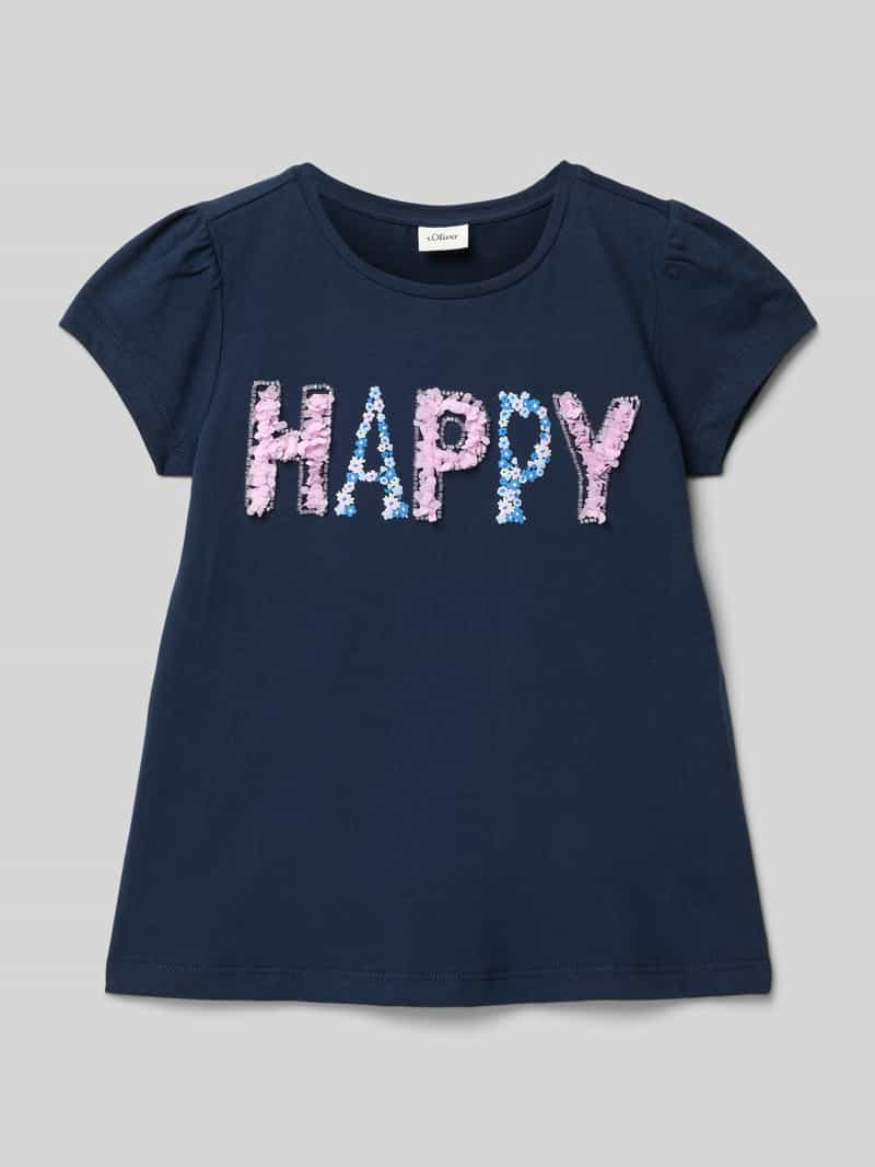 T-shirt o kroju regular fit z czystej bawełny