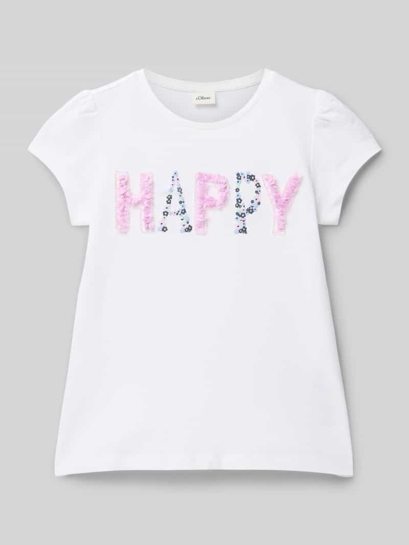 T-shirt o kroju regular fit z czystej bawełny